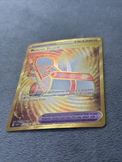 Rescue Board 225/167 Hyper Rare Full Art Gold Pokemon Card Trainer TWM EN - Image 5
