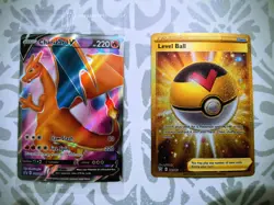 Charizard V SWSH050 SWSH: Sword & Shield Promo Cards Holo Sealed + Level Ball - Image 1