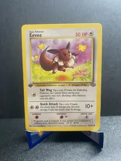 Eevee First Edition 51/64 Jungle Set Vintage Pokemon Card - Image 1