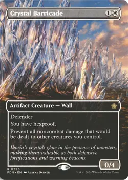 MTG Crystal Barricade (0296) *Non-Foil* Borderless Foundations MT/NM Comb Ship - Image 1