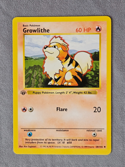 Growlithe 28/102 1st Edition Pokemon Base Set - Image 1