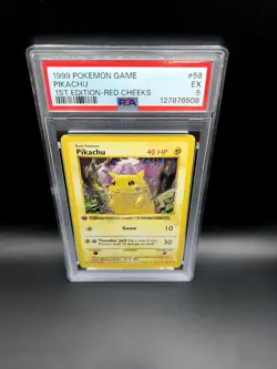1999 Pokemon Pikachu 1st Edition Shadowless Red Cheeks Base Set #58/102 - Image 1