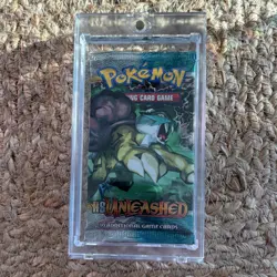 Pokemon HS Unleashed Booster Pack Sealed w/ Case - Image 1