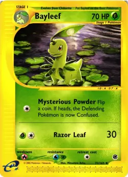 Pokemon TCG Bayleef Expedition Base Set 71/165 Uncommon VLP - Image 1