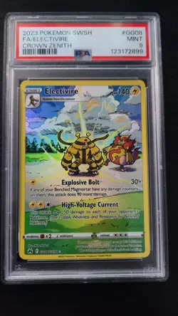 Pokemon TCG Electivire Ultra Rare Full Art Holo GG08/GG70 Crown Zenith PSA 9 - Image 1