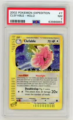 Clefable 2002 Pokemon Expedition PSA 7 #7 Nice Swirl - Image 1