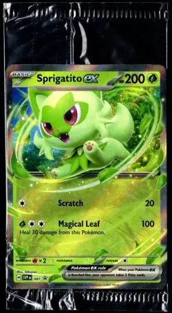 Pokemon TCG Sprigatito ex SVP 087 2024 Scarlet & Violet Sealed Black Star Promo - Image 1