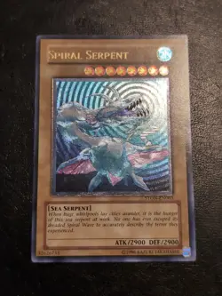 Yu-Gi-Oh! ULTIMATE RARE CARD SPIRAL SERPENT STON-EN003 NM - Image 1