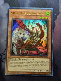 Yugioh Card Ghost Ogre & Snow Rabbit DUDE-EN001 1st Edition Ultra Rare - LP - Image 1