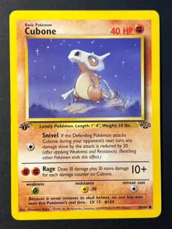 Cubone 50/64 Jungle 1st edition Common WOTC Pokemon Card LP - Image 1