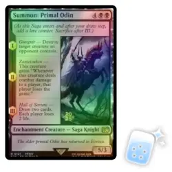 FOIL SUMMON: PRIMAL ODIN (FINAL FANTASY PRERELEASE) Final Fantasy FIN Magic MTG - Image 1