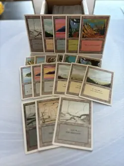Magic The Gathering 200 Basic Land Lot - Revised Edition + Bonus Fourth Edition - Image 1