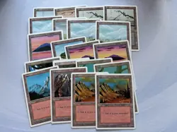 Magic The Gathering 200 Basic Land Lot - Revised Edition + Bonus Fourth Edition - Image 2