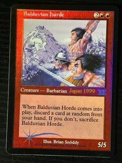 MTG Magic the Gathering Balduvian Horde Promo Foil Error NM - Free Returns! - Image 1