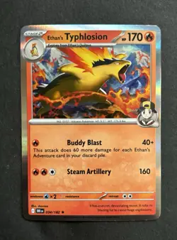 Pokemon TCG Typhlosion 16/123 Mysterious Treasures Holo Rare Stamped Card - Image 1