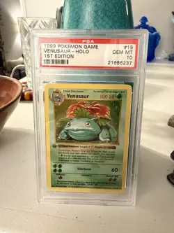 1999 Pokemon Base Set Venusaur 1st Edition Shadowless Holo #15 - PSA 10 - Image 1