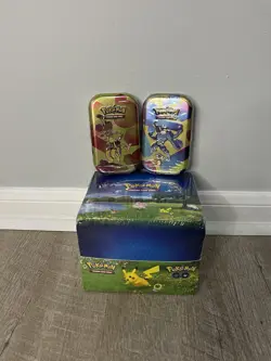 Pokemon Go Mini Tin Display (10 Tins) New Factory Sealed + 2 Bonus 151 Mini Tin - Image 1