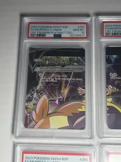GRADED PSA 10 2023 Set Of 4 Pokemon SWSH BSP FA/Morpeko V-Union - Image 2