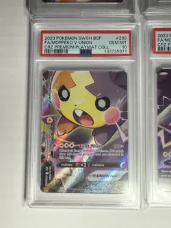 GRADED PSA 10 2023 Set Of 4 Pokemon SWSH BSP FA/Morpeko V-Union - Image 4