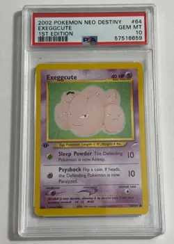 Exeggcute 1st Edition 2002 CGC 10 Neo Destiny Pokemon Card #64 - Image 1