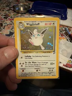 Pokemon TCG Wigglytuff Base Set 2 Holo Unlimited Rare With SWIRL! - Image 1