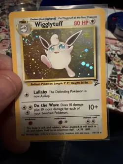 Pokemon TCG Wigglytuff Base Set 2 Holo Unlimited Rare With SWIRL! - Image 2