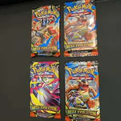 Pokemon TCG: 4 PACKS Mega Evolution Booster Packs - New Sealed - Image 2
