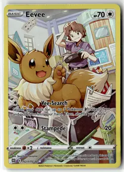 Eevee ⭐ TG11/TG30 Holo Brilliant Stars Trainer Gallery Pokemon LP - Image 1