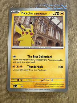Pikachu At The Museum Natural History Museum Jumbo Pokemon Promo Card - Image 1