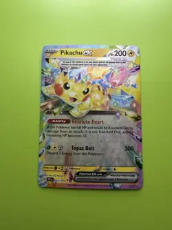 Pokemon Pikachu ex Double Rare Holo Card 057/191 Sv08 Surging Sparks English - Image 1