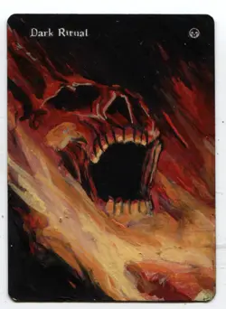 Dark Ritual Altered Art Mtg Hand Painted Card Commander - Image 1