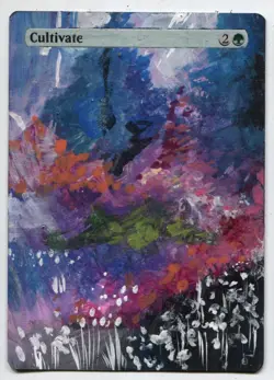 Cultivate Altered Art Mtg Hand Painted Card Commander - Image 1