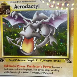 CGC 8.5 Aerodactyl Fossil 1st Edition Cosmos Holo 1/62 Prerelease Pokemon Card - Image 4