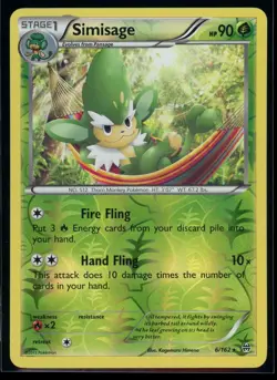 2015 XY - BREAKthrough Simisage Reverse Holo Rare Pokemon Card #6 - Image 1