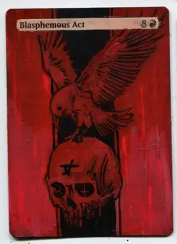 Blasphemous Act Altered Art Mtg Hand Painted Card Commander - Image 1