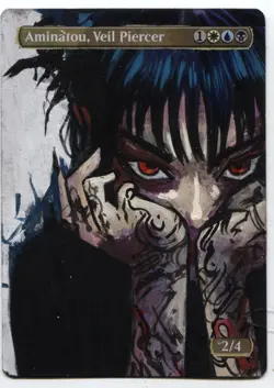 Aminatou, Veil Piercer Altered Art Mtg Hand Painted Card Commander - Image 1