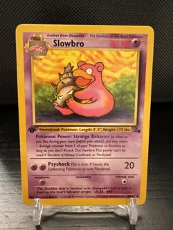 NM+ Slowbro 43/62 1st Edition LP Pokemon Card TCG Fossil - Image 1