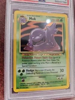 Muk Legendary Collection Holo Pokemon Card WOTC NM Mint PSA 8 - Image 2
