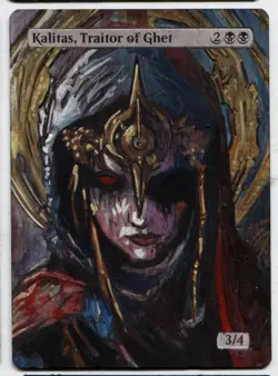 Kalitas, Traitor of Ghet Altered Art Mtg Hand Painted Card Commander - Image 1