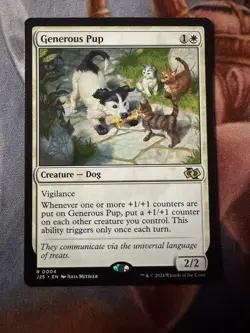 1x Generous Pup, Foundations Jumpstart, Magic MTG NM - Image 1