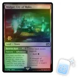 FOIL MIDGAR, CITY OF MAKO (FINAL FANTASY PRERELEASE) Final Fantasy FIN Magic MTG - Image 1