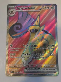 Pokemon TCG - Aegislash ex - Paradox Rift 230/182 Ultra Rare Full Art Holo - Image 1