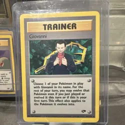 Pokemon TCG Giovanni 104/132 Gym Challenge Rare Trainer Regular Unlimited - Image 1