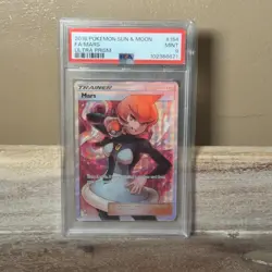 Pokemon TCG Sun & Moon Ultra Prism Mars 154/156 PSA 9 Full Art Trainer Holo - Image 1