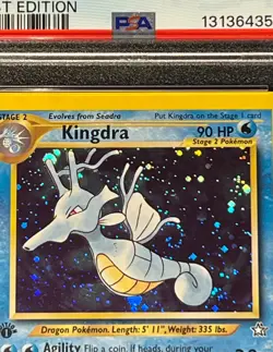 PSA 8 NM-MT Kingdra #8 Holo Rare W. Swirl-Pokemon 2000 1st Edition Neo Genesis - Image 2