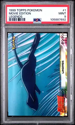 1999 TOPPS POKEMON THE MOVIE EDT LEGENDS #1 MOVIE EDITION PSA 9 - Image 1