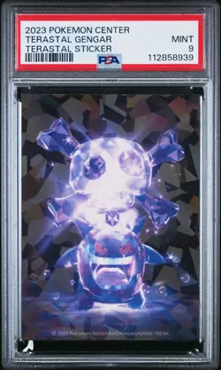 2023 POKEMON CENTER TERASTAL STICKER TERASTAL GENGAR PSA 9 - Image 1