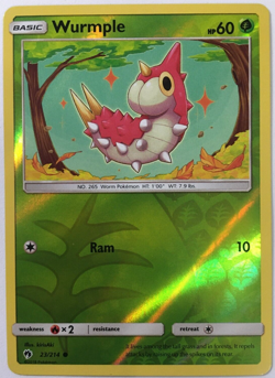 POKEMON WURMPLE 23/214 LOST THUNDER COMMON REVERSE HOLO NEAR MINT - Image 1