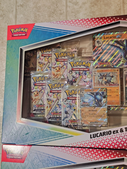 LOT OF 2 Pokemon Prismatic Evolutions Lucario & Tyranitar ex Premium Collection - Image 2