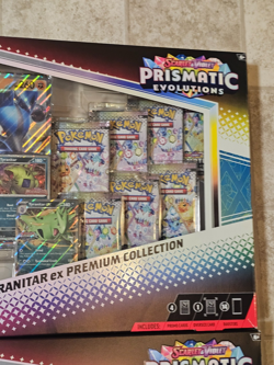 LOT OF 2 Pokemon Prismatic Evolutions Lucario & Tyranitar ex Premium Collection - Image 4